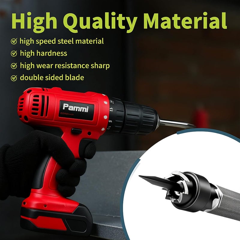 KAKILFOB 13-Pack Spot Weld Cutter Sets Double Sided, 3/8" 5/16" HSS Spot Weld Cutter Remover Drill Bits Hex Sheet Metal Hole Cutter Remover for Power Drill Spot Welding - Image 4